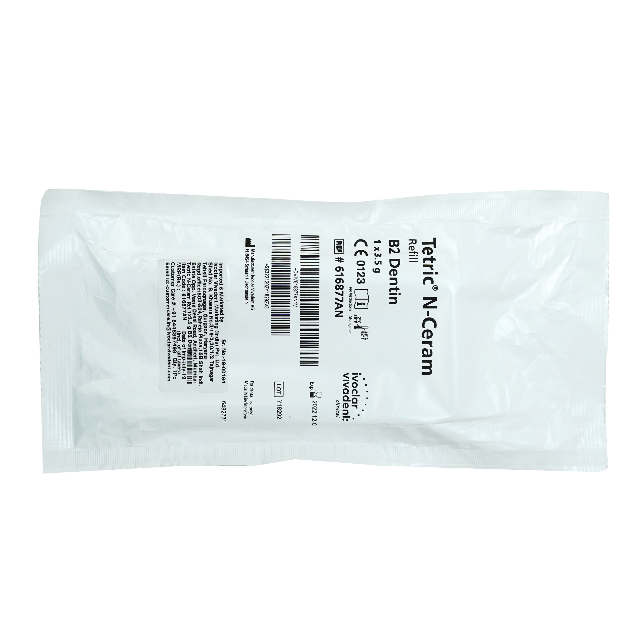 Tetric N-Ceram Refill 1x3.5g B2 Dentine